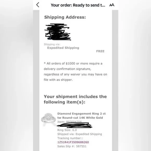 14k white gold diamond ring - Picture 9 of 9